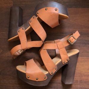 Bamboo Size 7.5 Ankle Strap Heels